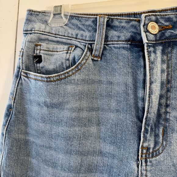 KanCan Nami High Rise Mom Patchwork Jeans Blue Size 25 - Picture 7 of 12